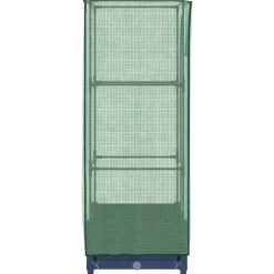 vidaXL højbed med drivhusovertræk 40x40x123 cm rattan-look