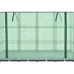 vidaXL højbed med drivhusovertræk 160x40x123 cm rattan-look