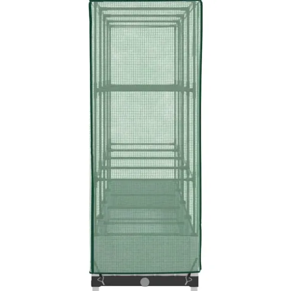 vidaXL højbed med drivhusovertræk 160x40x123 cm rattan-look