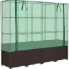 vidaXL højbed med drivhusovertræk 160x40x153 cm rattan-look