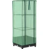 vidaXL højbed med drivhusovertræk 40x40x123 cm rattan-look