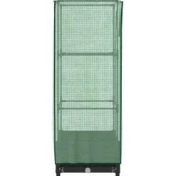 vidaXL højbed med drivhusovertræk 40x40x123 cm rattan-look