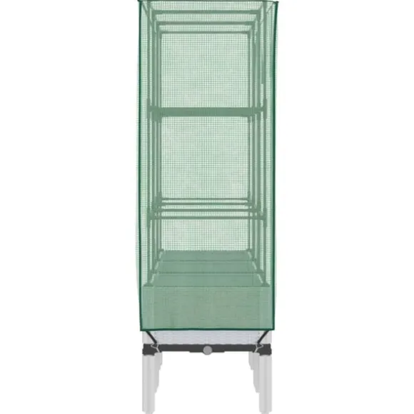 vidaXL højbed med drivhusovertræk 120x40x140 cm rattan-look
