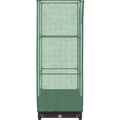 vidaXL højbed med drivhusovertræk 40x40x123 cm rattan-look