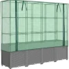 vidaXL højbed med drivhusovertræk 160x40x153 cm rattan-look