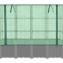 vidaXL højbed med drivhusovertræk 160x40x153 cm rattan-look