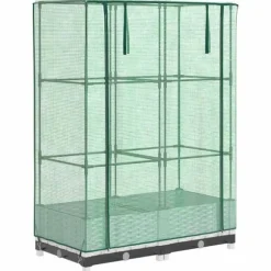 vidaXL højbed med drivhusovertræk 80x40x123 cm rattan-look