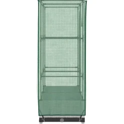 vidaXL højbed med drivhusovertræk 80x40x123 cm rattan-look