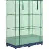 vidaXL højbed med drivhusovertræk 80x40x123 cm rattan-look