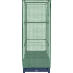 vidaXL højbed med drivhusovertræk 80x40x123 cm rattan-look