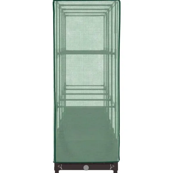 vidaXL højbed med drivhusovertræk 160x40x123 cm rattan-look