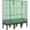 vidaXL højbed med drivhusovertræk 120x40x140 cm rattan-look