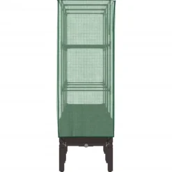 vidaXL højbed med drivhusovertræk 120x40x140 cm rattan-look