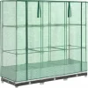 vidaXL højbed med drivhusovertræk 120x40x123 cm rattan-look