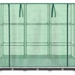 vidaXL højbed med drivhusovertræk 120x40x123 cm rattan-look