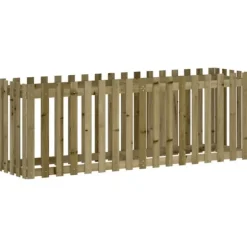 vidaXL højbed med stakitdesign 200x50x70 cm imprægneret fyrretræ - Plantekrukker