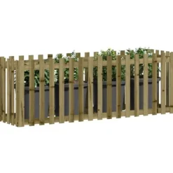 vidaXL højbed med stakitdesign 200x50x70 cm imprægneret fyrretræ - Plantekrukker