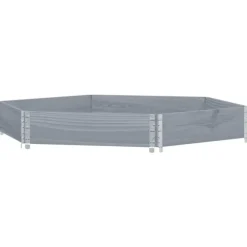 vidaXL højbed 160x160 cm massivt fyrretræ sekskantet grå