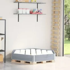 vidaXL højbed 160x160 cm massivt fyrretræ sekskantet grå