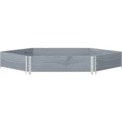 vidaXL højbed 160x160 cm massivt fyrretræ sekskantet grå