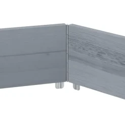 vidaXL højbed 160x160 cm massivt fyrretræ sekskantet grå