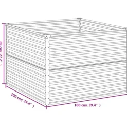 vidaXL højbed 100x100x69 cm cortenstål - Plantekrukker