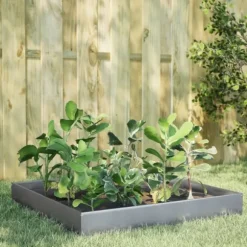 vidaXL højbed 100x100x26 cm galvaniseret stål