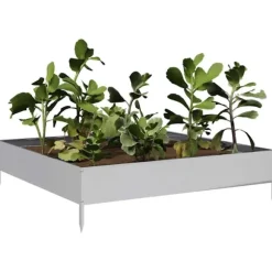 vidaXL højbed 100x100x26 cm galvaniseret stål