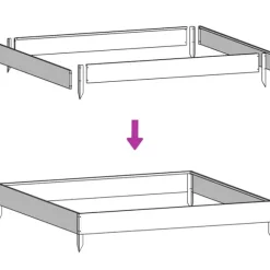 vidaXL højbed 100x100x26 cm galvaniseret stål