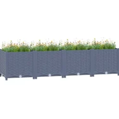 vidaXL højbed 160x40x38 cm polypropylen - Plantekrukker