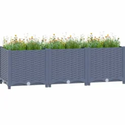 vidaXL højbed 120x40x38 cm polypropylen - Plantekrukker
