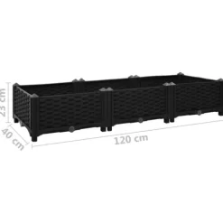 vidaXL højbed 120x40x23 cm polypropylen - Plantekrukker