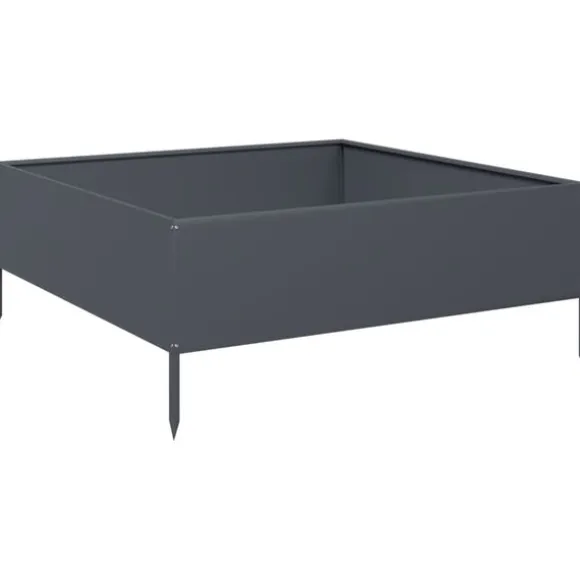 vidaXL højbed 100x100x25 cm stål antracitgrå