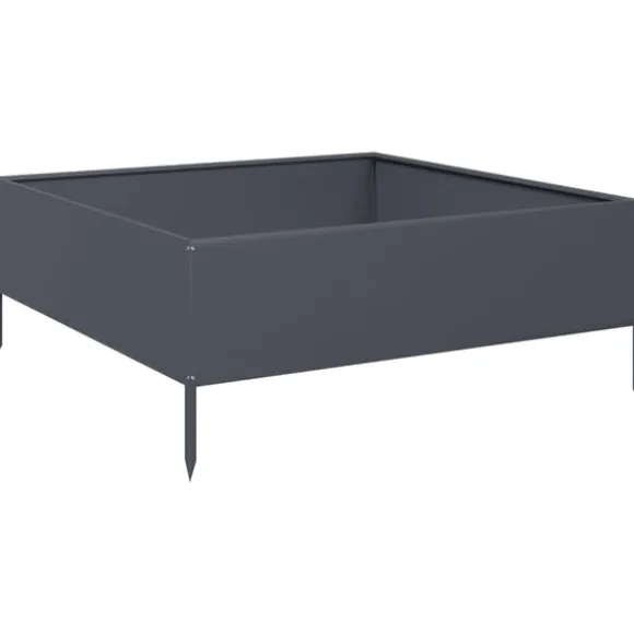 vidaXL højbed 100x100x25 cm stål antracitgrå