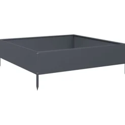 vidaXL højbed 100x100x33,5 cm stål antracitgrå
