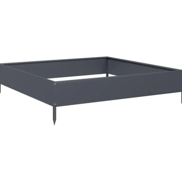 vidaXL højbed 100x100x26 cm stål antracitgrå