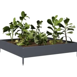 vidaXL højbed 100x100x26 cm stål antracitgrå