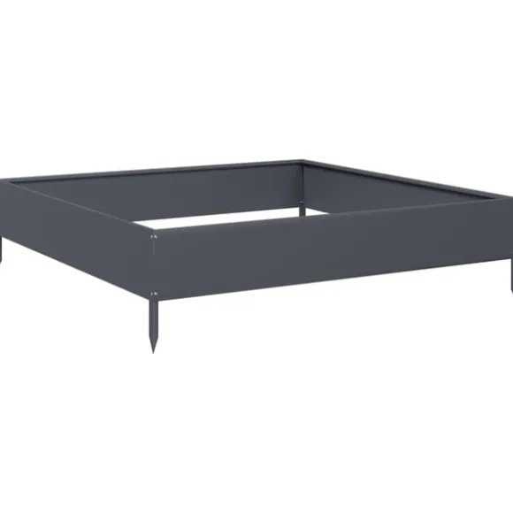 vidaXL højbed 100x100x26 cm stål antracitgrå