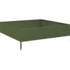 vidaXL højbed 100x100x33,5 cm stål olivengrøn