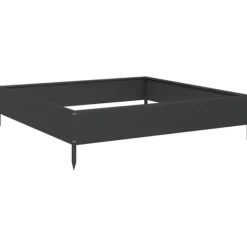 vidaXL højbed 100x100x26 cm stål sort