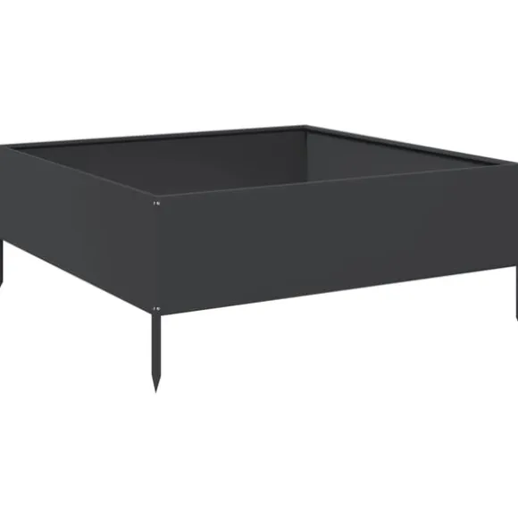 vidaXL højbed 100x100x25 cm stål sort