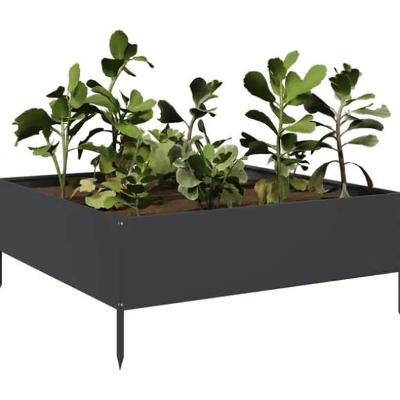 vidaXL højbed 100x100x25 cm stål sort