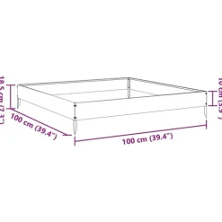 vidaXL højbed 100x100x18,5 cm stål sort
