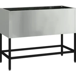 vidaXL Hævet haveplante Sølv 60 x 26 x 45 cm Galvaniseret stål