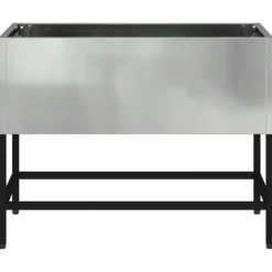 vidaXL Hævet haveplante Sølv 60 x 26 x 45 cm Galvaniseret stål