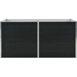 vidaXL hævet plantekasse 160x80x77 cm galvaniseret stål antracitgrå - Plantekrukker