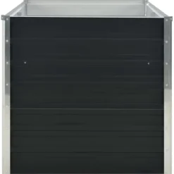 vidaXL hævet plantekasse 160x80x77 cm galvaniseret stål antracitgrå - Plantekrukker