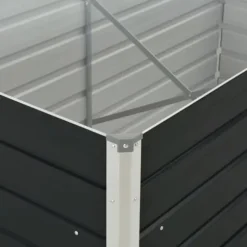 vidaXL hævet plantekasse 160x80x77 cm galvaniseret stål antracitgrå - Plantekrukker
