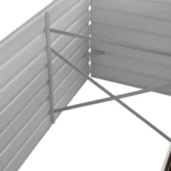 vidaXL hævet plantekasse 240x80x45 cm galvaniseret stål brun - Plantekrukker