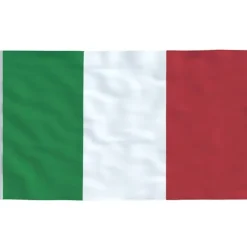 vidaXL Italien flag og flagstang 6,23 m aluminium